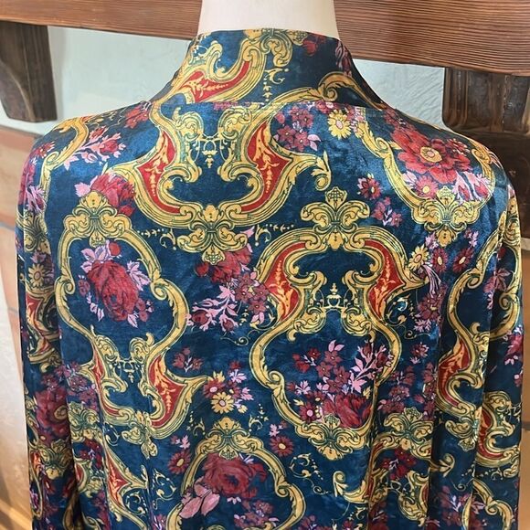 ModCloth Velvet Floral Longline Duster, size L/XL - Picture 7 of 12